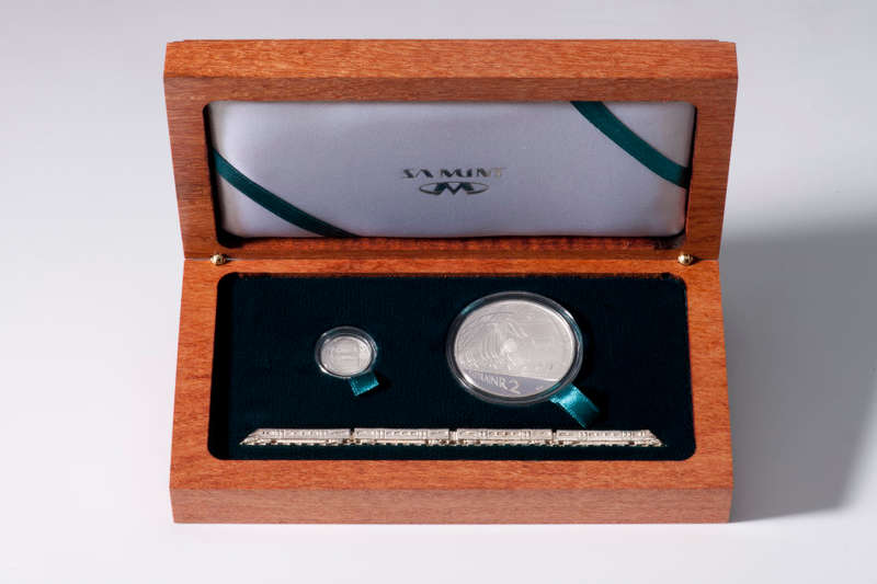 2012 S.A. Mint Silver Crown (R2) & Tickey (2 1/2c) Train Series Combination Set - Gautrain