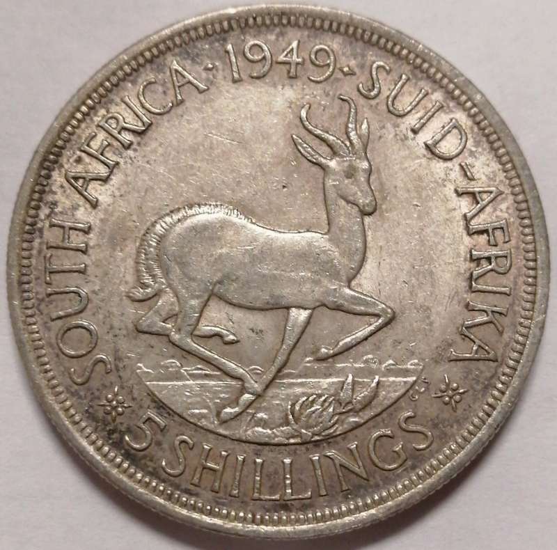 1949 Union of South Africa Five Shilling (5/-)