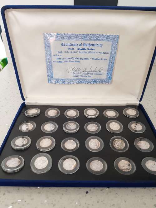 SOLID SILVER MINI-SHUTTLE SERIES by GALAXY MEDALS - FREE DELIVERY UNINSURED