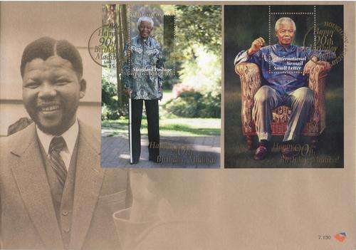 2008 Nelson Mandela 90th Birthday First Day Cover 7.130 FOR BIDEEZ ONLY!