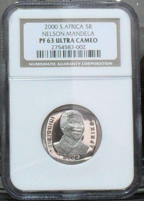 2000 Mandela R5 Graded PF 63 Ultra Cameo * ONLY 503 IN THIS GRADE!!! * 4 AVAILABLE *