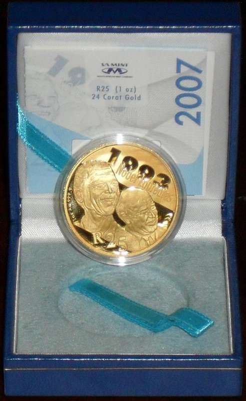 2007 Protea Series Mandela de Klerk 1oz