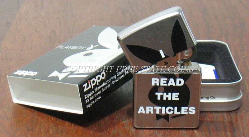 ***FREE POSTAGE*** Zippo Lighter 24307 207 Playboy "I Read The Articles"