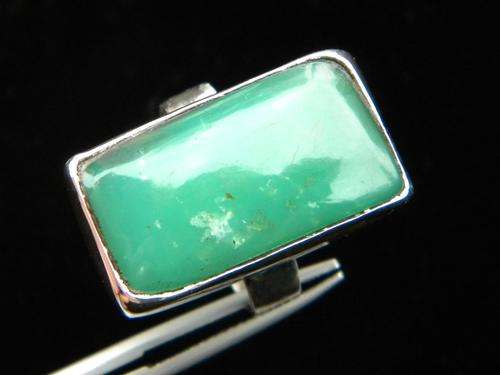 10 gm !!! Natural Chrysoprase Silver Ring ~ NR!!!