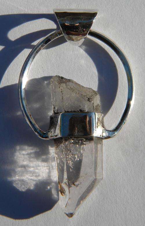 31.59ct DASHING!!! Natural  Quartz  Silver  Pendant ~ NR!!!