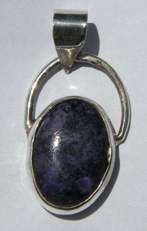 60ct .FUNKY!!!Charoite 925 Silverl  Pendant ~NR!!