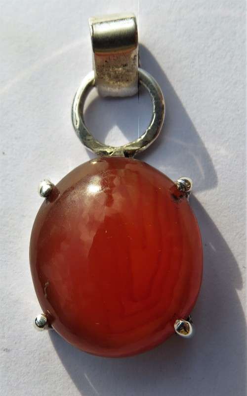 LOVELY!!!Carnelian Pendant set in .925 Silver!!!