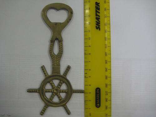 Ships wheel bottle opener Brass