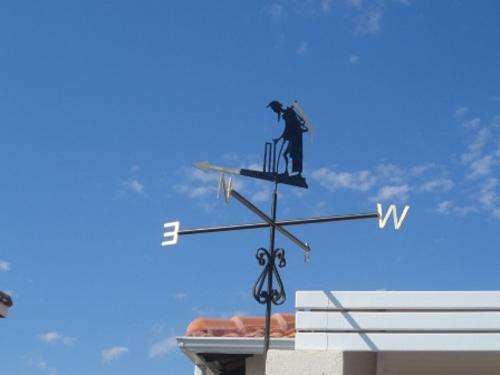 Lords cricket ground. Old Father Time wind and weather vane.