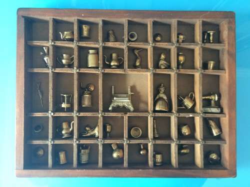 Printers Tray with Brass ornaments