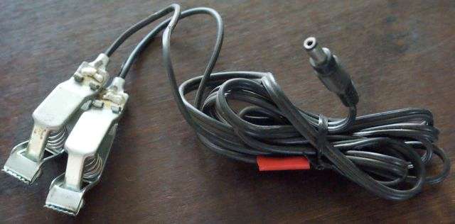 Crocodile clip connectors to DC power input