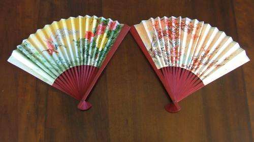 Set of Chinese Hand Fans (Wooden Frame)