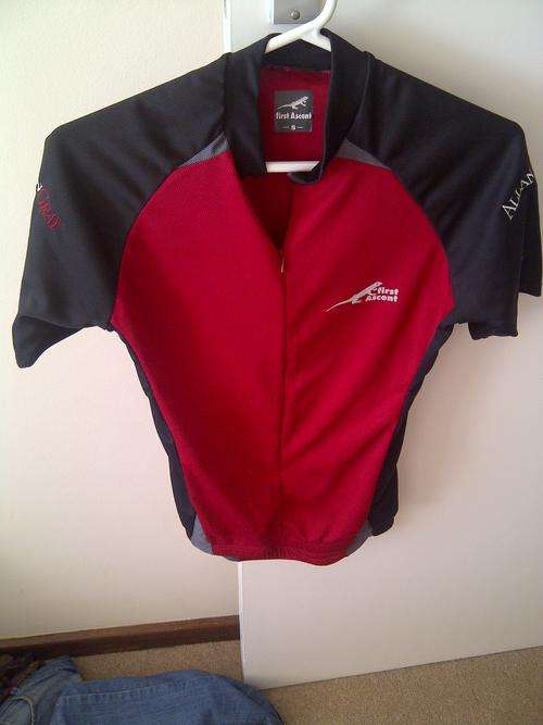 First Ascent cycling top - Red & Black - small