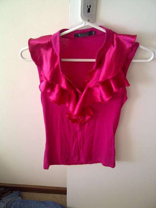 Rosati pink frilly top - size 32