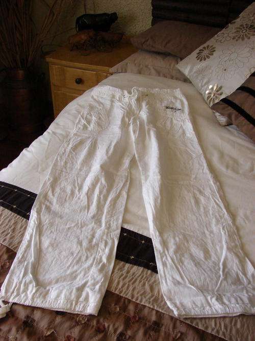 BILLABONG - white linen long pants - Size 30