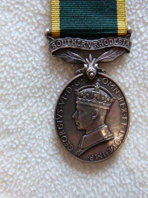 Efficiency Medal with Southern Rhodesia Scroll - scarce medal - only 277 awarded