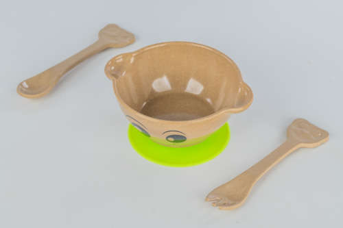 Rice Husk Kid`s Suction Bowl Set (4 Piece)