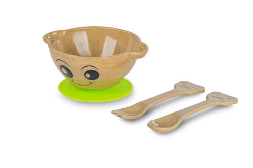 Rice Husk Kid`s Suction Bowl Set (4 Piece)