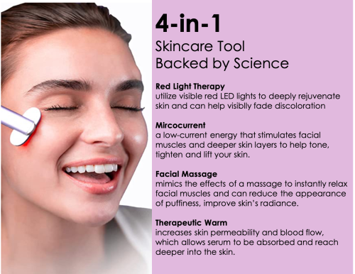 Micro Current LED Skin Care Wand for Face & Neck