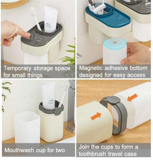 Multi-Functional Toothbrush Tumbler Holder and Travel Case
