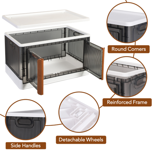 Collapsible Storage Box with Lid-  32L