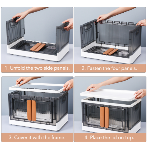Collapsible Storage Box with Lid-  32L