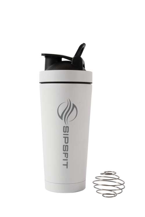 Double-Walled Stainless Steel Shaker Bottle - 750ml White