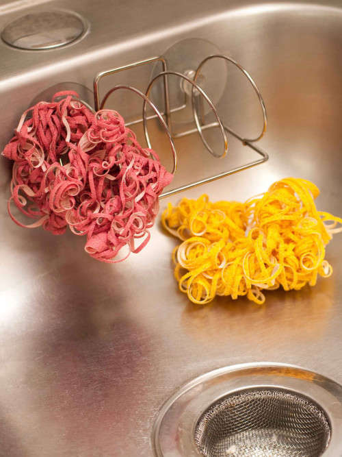 Spaghetti Dish Scrub (2 Piece) - Heavy Duty (yellow) / All purpose (red)