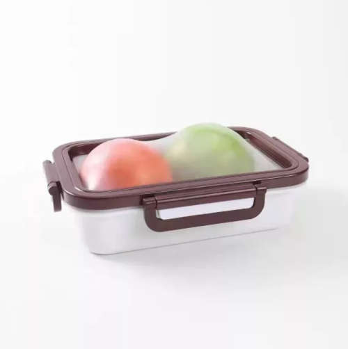 Food Storage Container with Silicone Stretch Lid - 860ml (White)