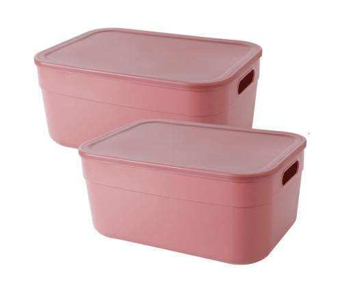 Multi-Use Storage Box with Lid - 2 Pack
