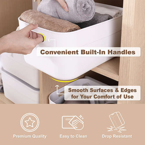 Multi-Use Storage Box with Lid - 2 Pack