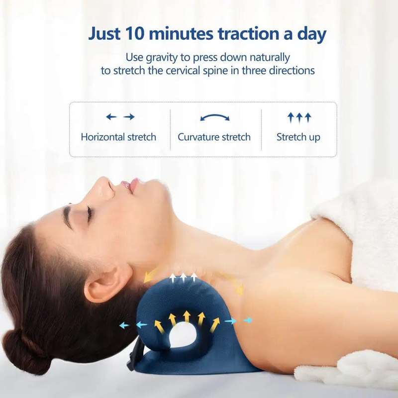 Neck Stretcher with Heating Pad for Neck Pain Relief
