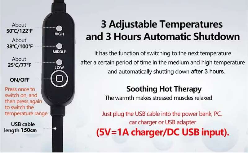 Neck Stretcher with Heating Pad for Neck Pain Relief