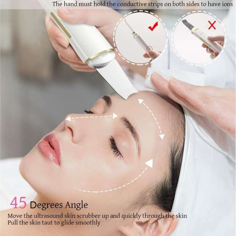 Ultrasonic Facial Scrubber Spatula for Deep Cleansing