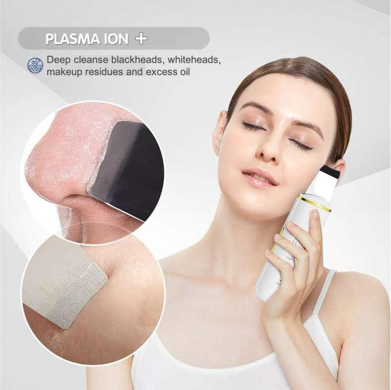 Ultrasonic Facial Scrubber Spatula for Deep Cleansing