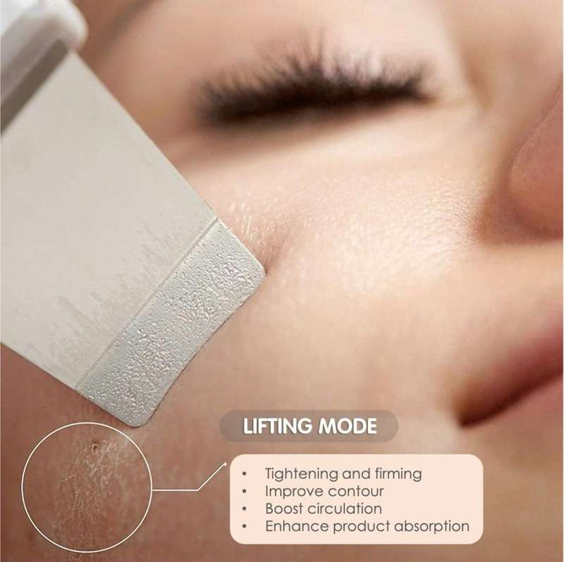 Ultrasonic Facial Scrubber Spatula for Deep Cleansing