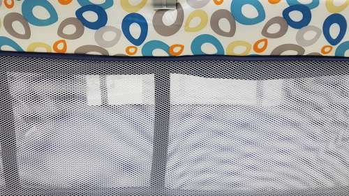 Chelino Lilo Baby Camp Cot | Blue Circles