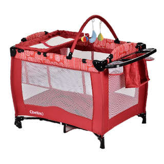 Chelino Siesta Baby Camp Cot - Red Leaf