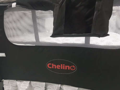 Chelino Tiffany Baby Camp Cot - Black Leaf
