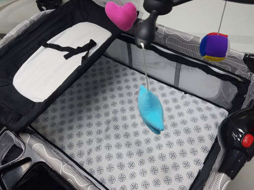 Chelino Tiffany Baby Camp Cot - Black Leaf