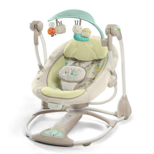 Ingenuity ConvertMe Swing-2-Seat Portable Swing - Seneca + FREE toy