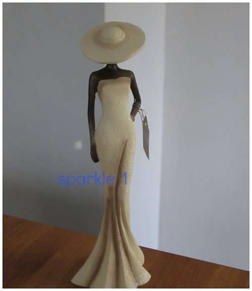 Elegant Lady Cream And Bronze Effect Figurine Ornament