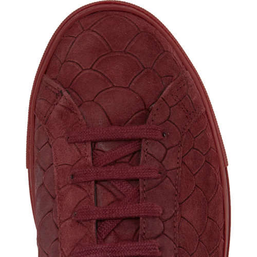 Axel Arigato Burgundy Reptile Effect Sneakers
