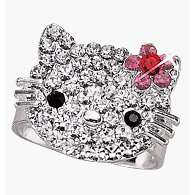 Hello Kitty Crystal (adjustable )Ring