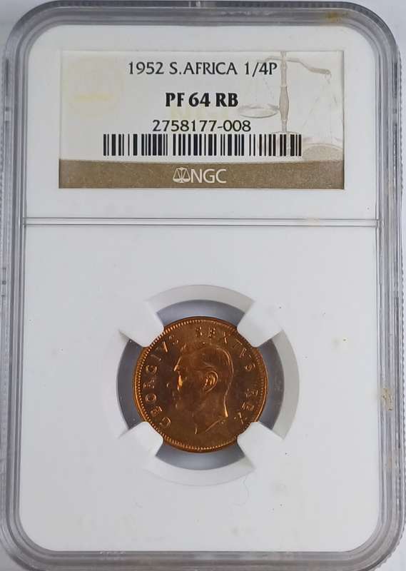 1952 SA 1/4 Penny * PF64 RB