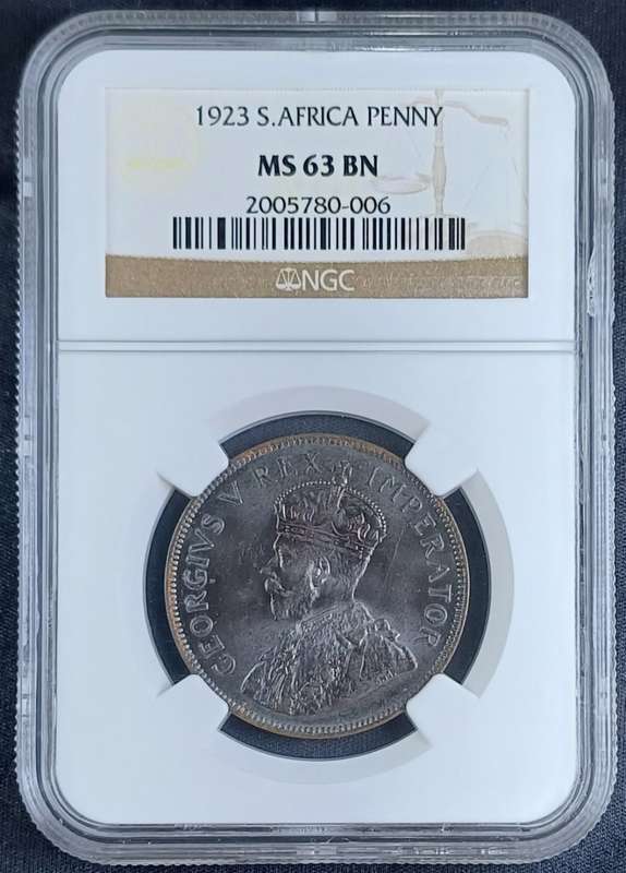 1923 SA Penny * NGC MS63 BN