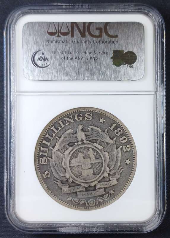 1892 ZAR 5 Shilling * NGC G6