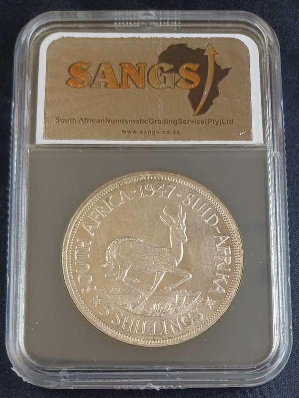 1947 SA 5 Shilling * SANGS AU58