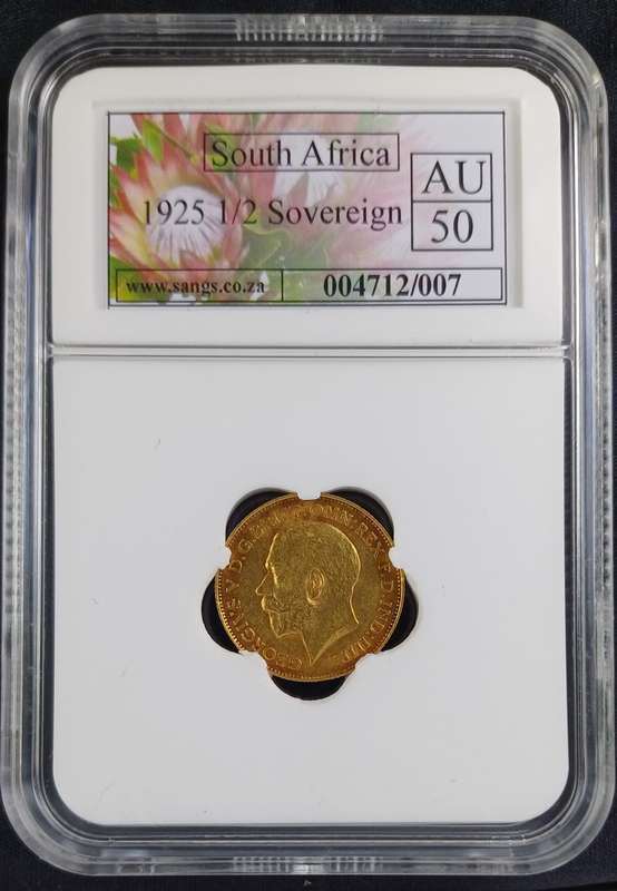 1925 SA Gold ½ Sovereign * Starting @ R1