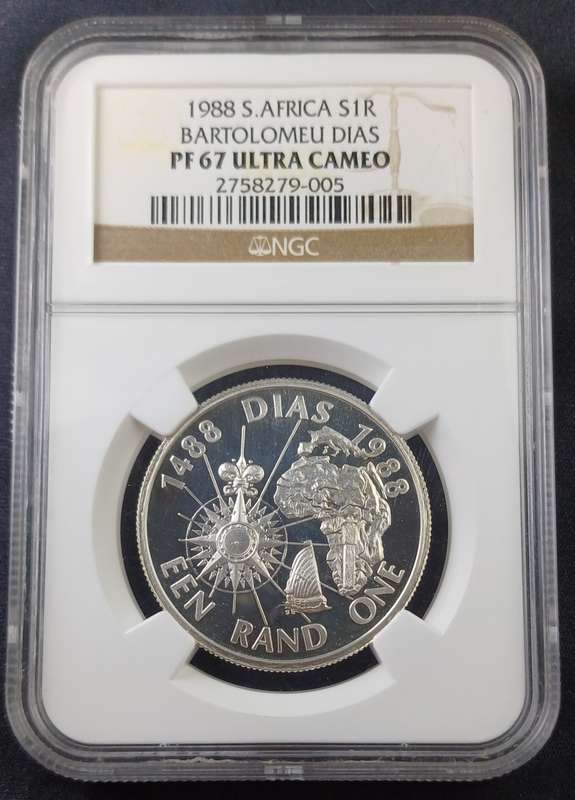 1988 SA Silver R1 * NGC PF67 UC Bartolomeu Dias`